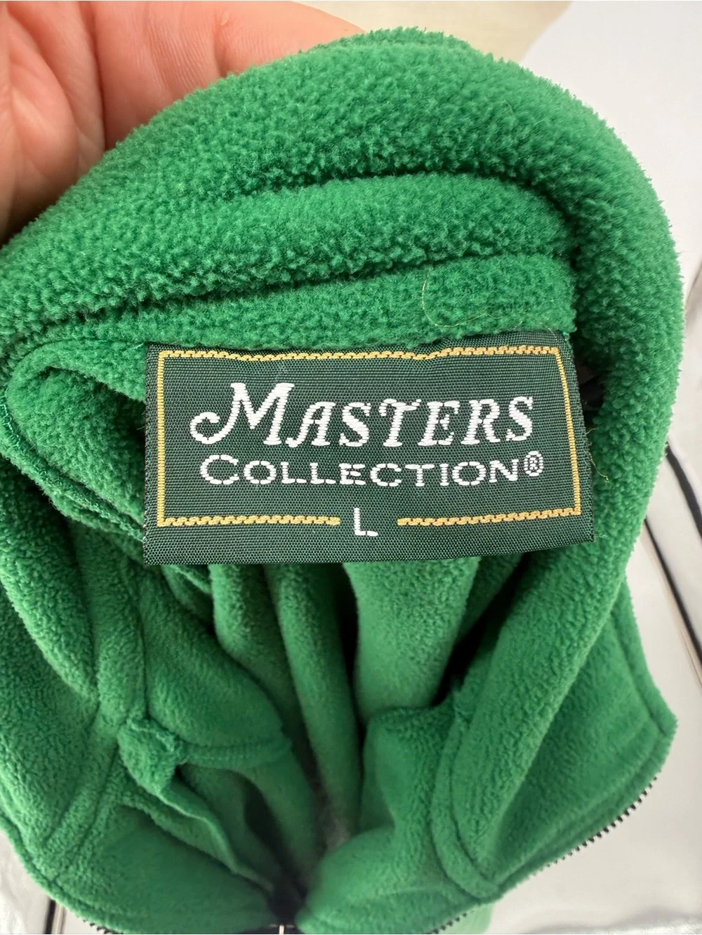 Masters Collection Classic Green Half-Zip Fleece Pullover size Large